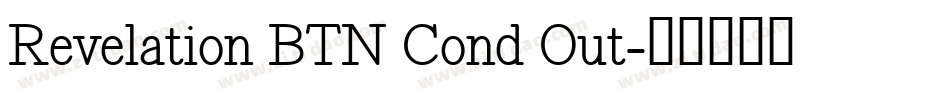 Revelation BTN Cond Out字体转换
